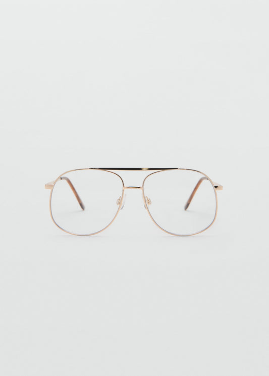 Aviator metallic frame glasses