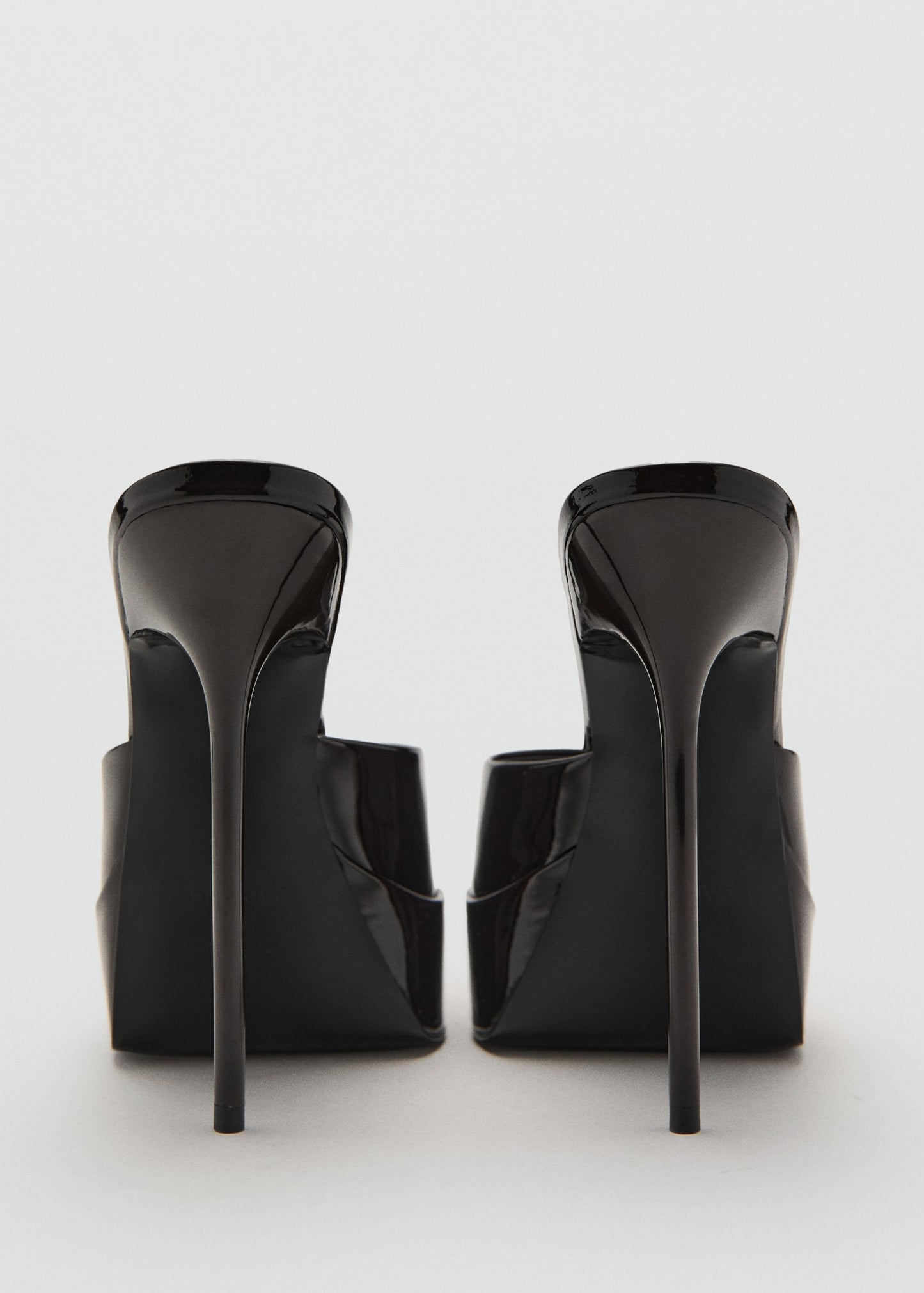 Leather platform-heeled sandals