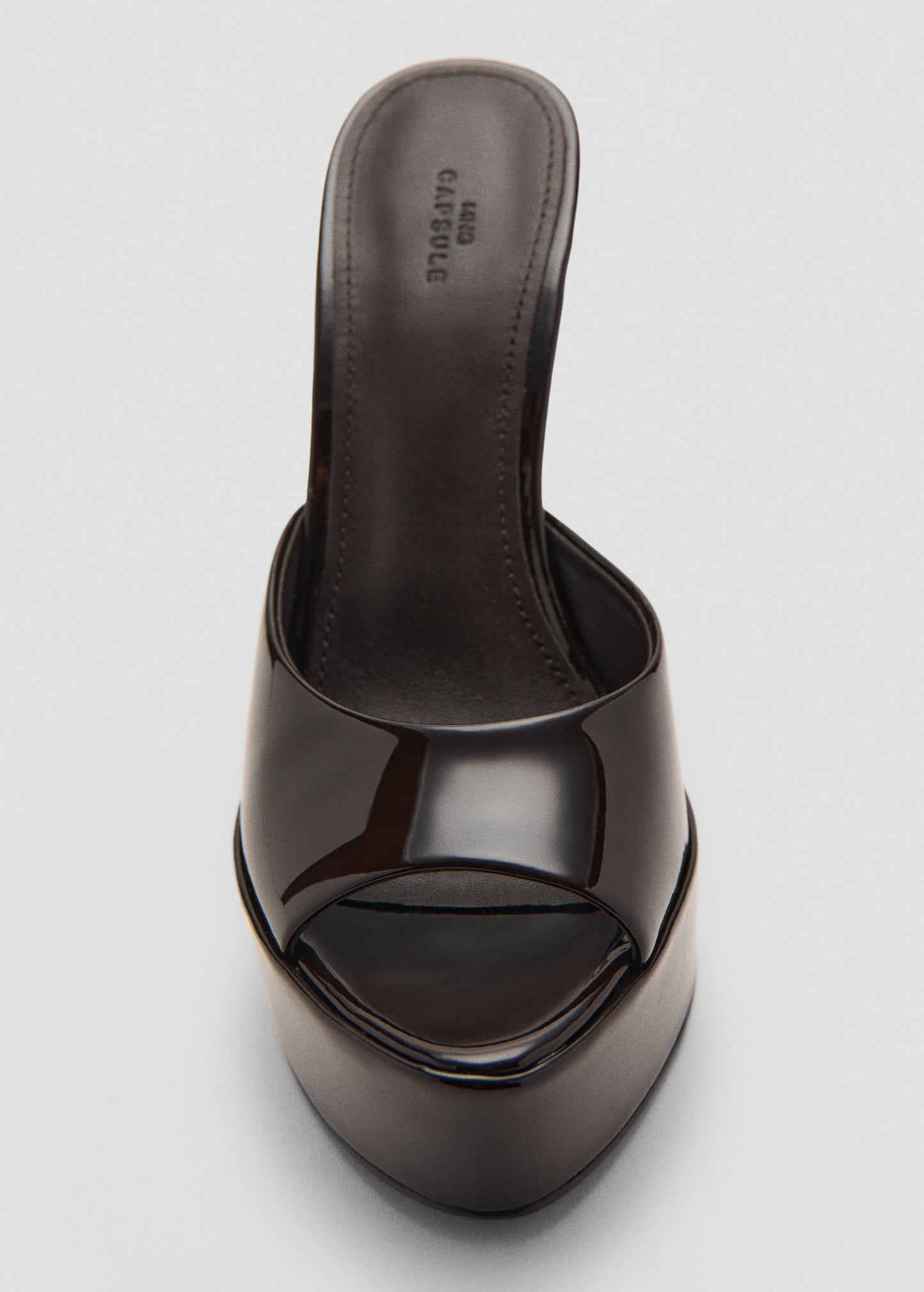 Leather platform-heeled sandals