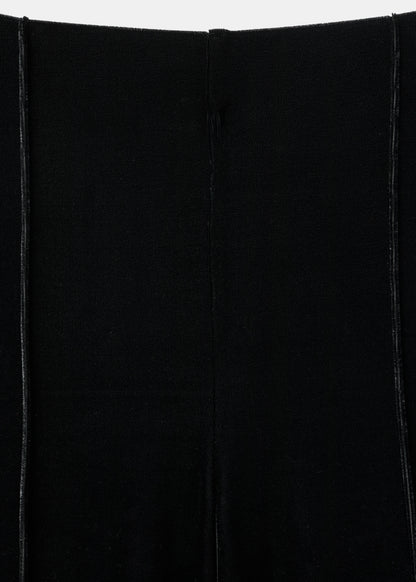 Velvet trousers with seam detail