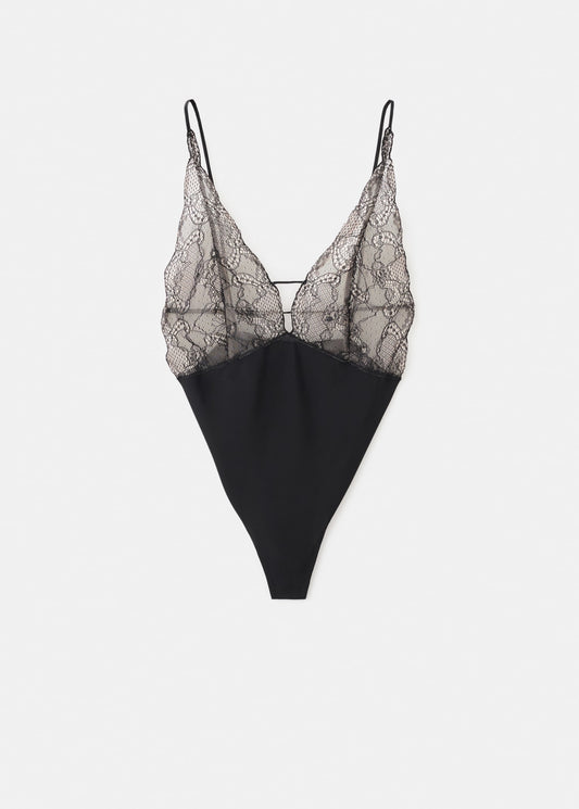 Combined lace bodysuit