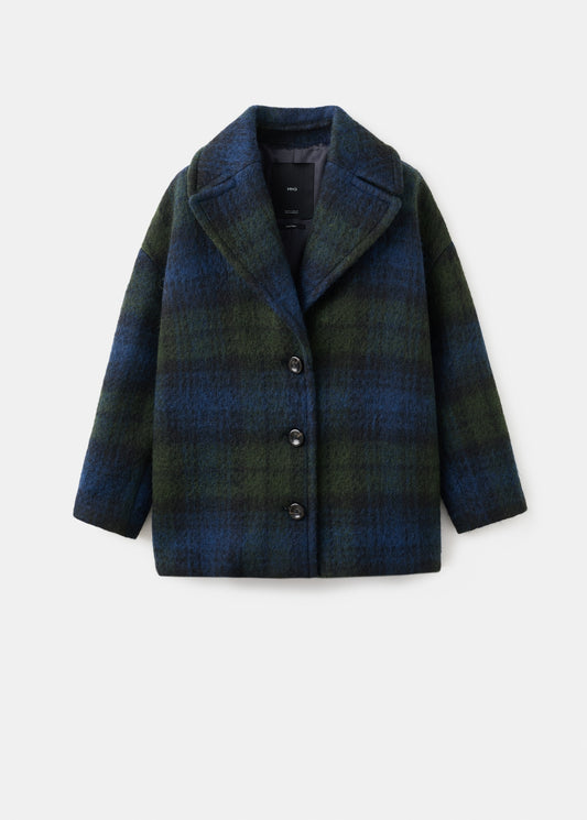 Oversized check coat