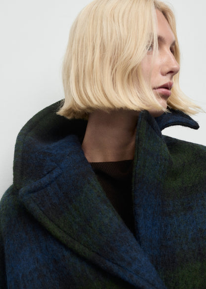 Oversized check coat