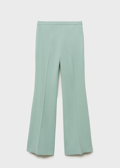 High-waist flared trousers