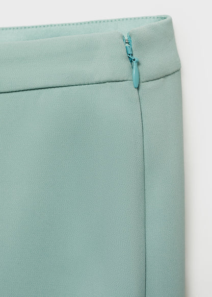 High-waist flared trousers