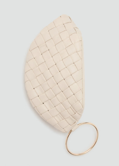 Braided leather handbag