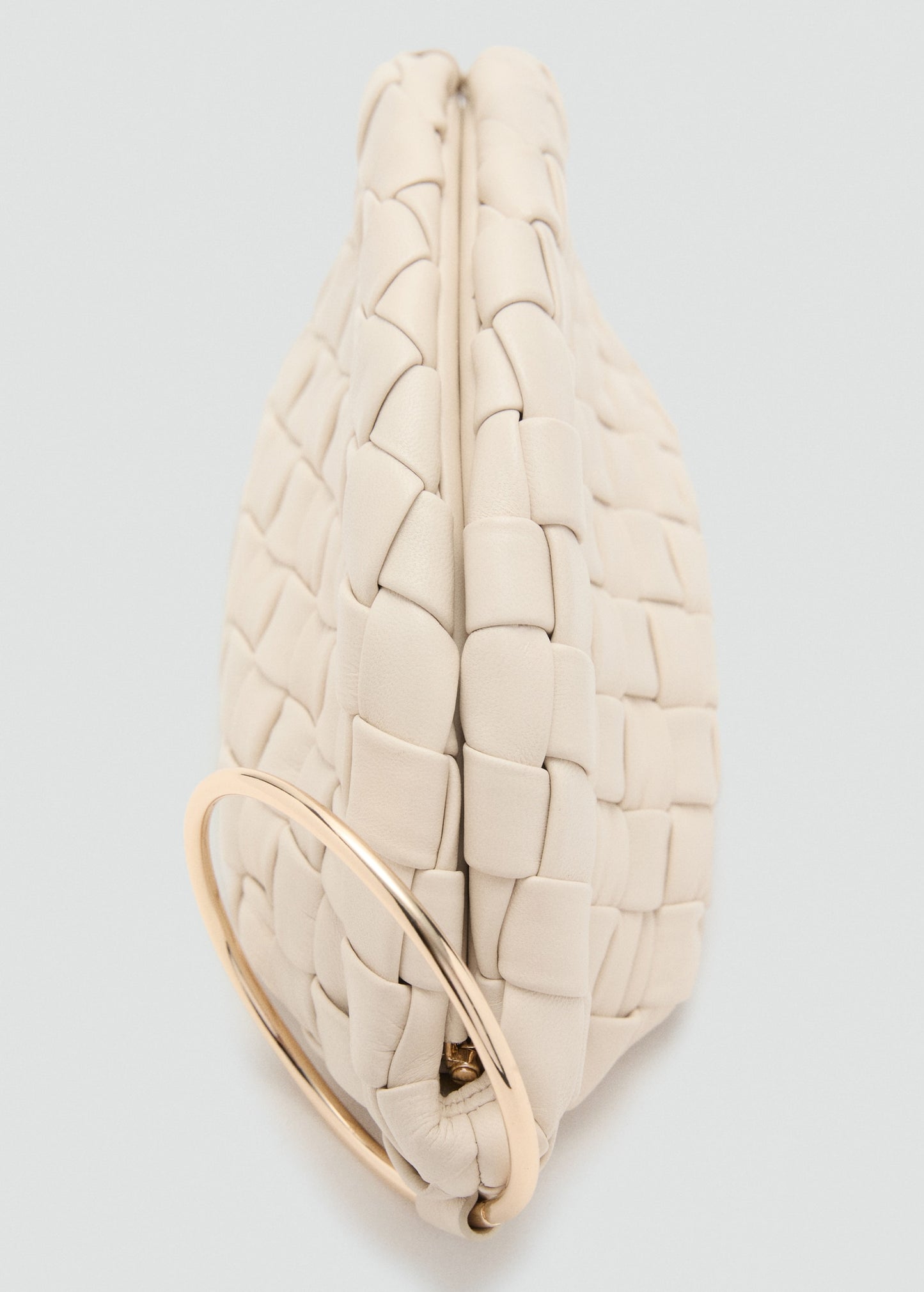 Braided leather handbag