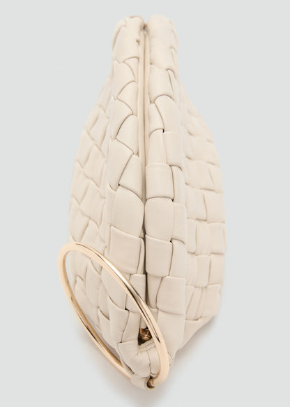 Braided leather handbag