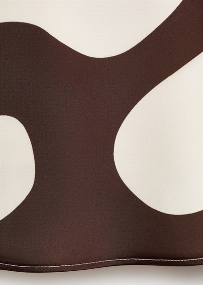 Printed satin dress