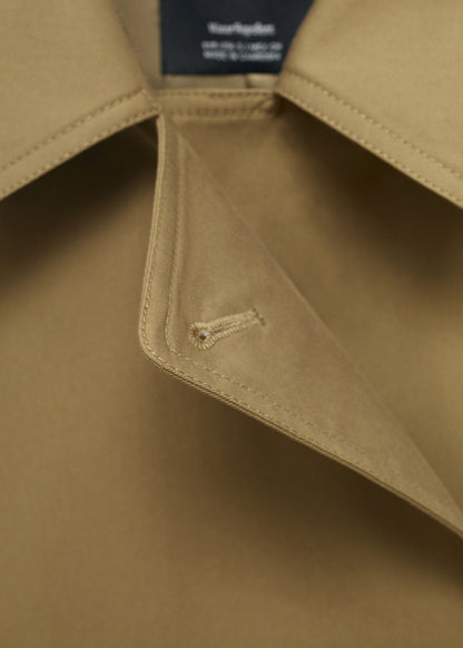 Long double-breasted trench coat