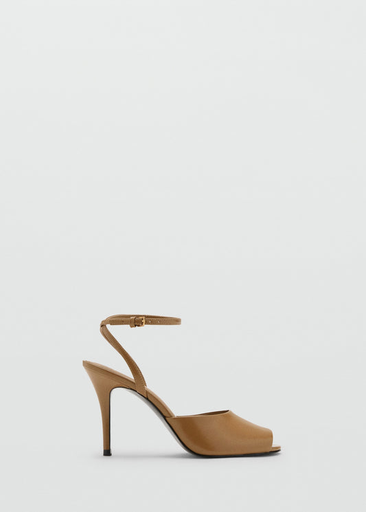Ankle-cuff heeled sandals