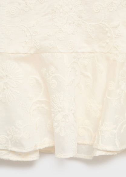 Embroidered lyocell blouse