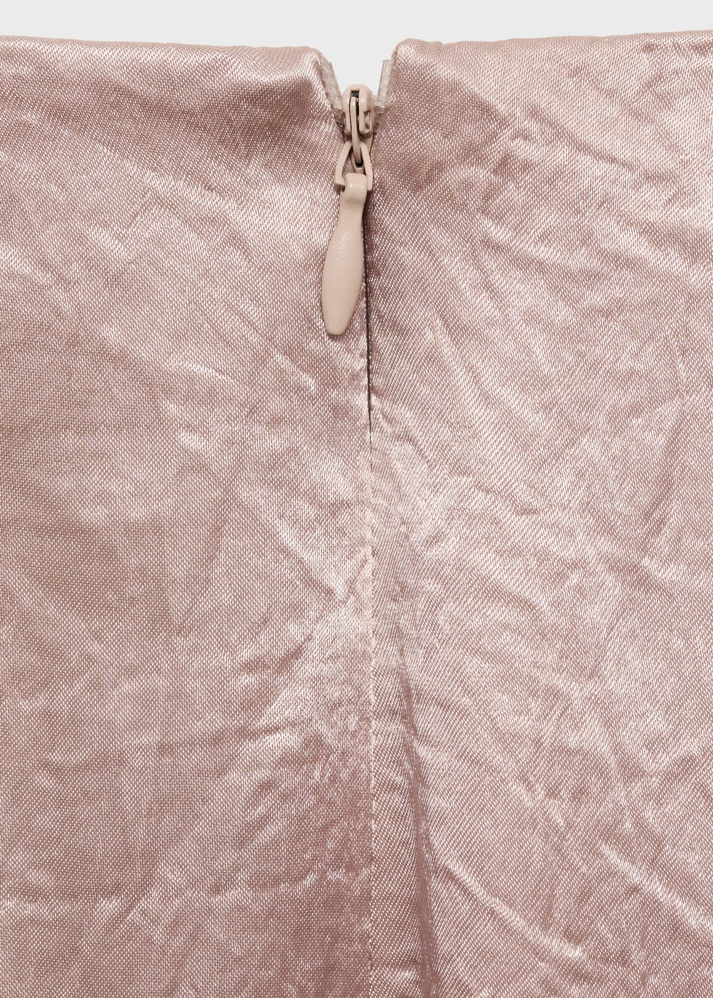 Satin trousers with a wrinkled effect
