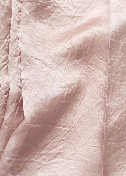 Satin trousers with a wrinkled effect