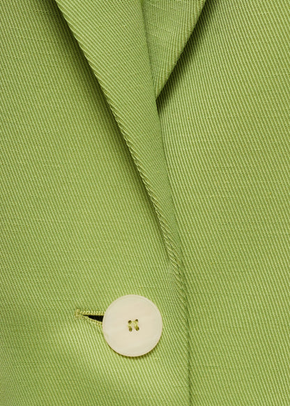 Linen-blend suit jacket