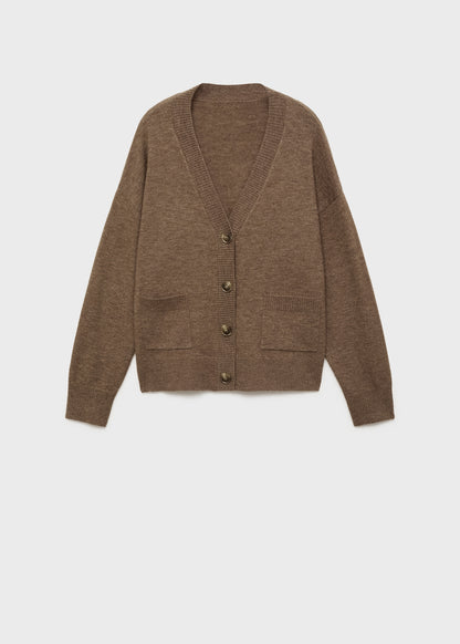 V-neck cardigan with pockets