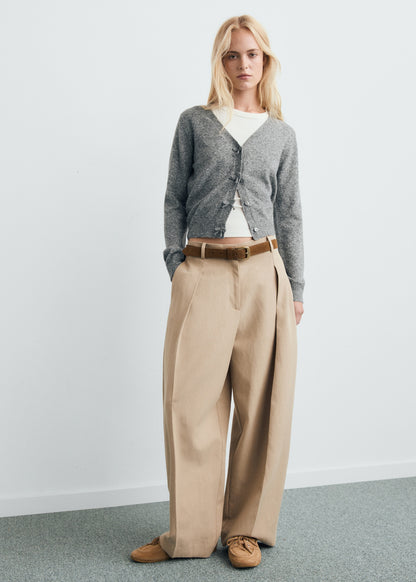 V-neck wool-blend cardigan