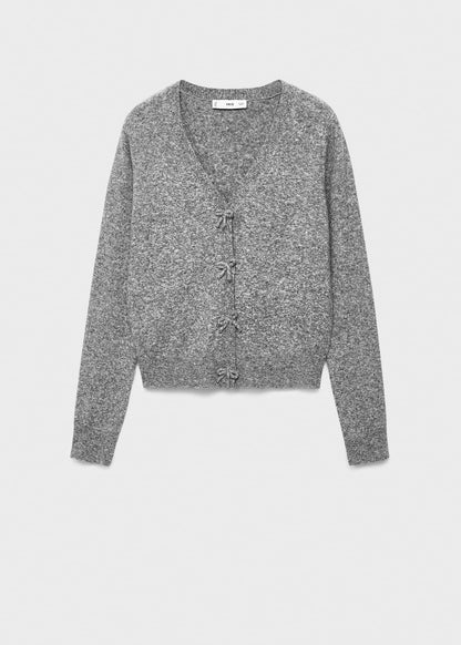 V-neck wool-blend cardigan