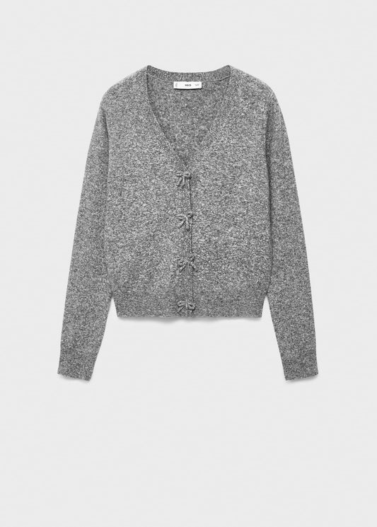 V-neck wool-blend cardigan
