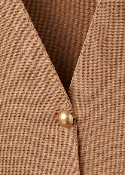 Fitted knitted jacket with buttons