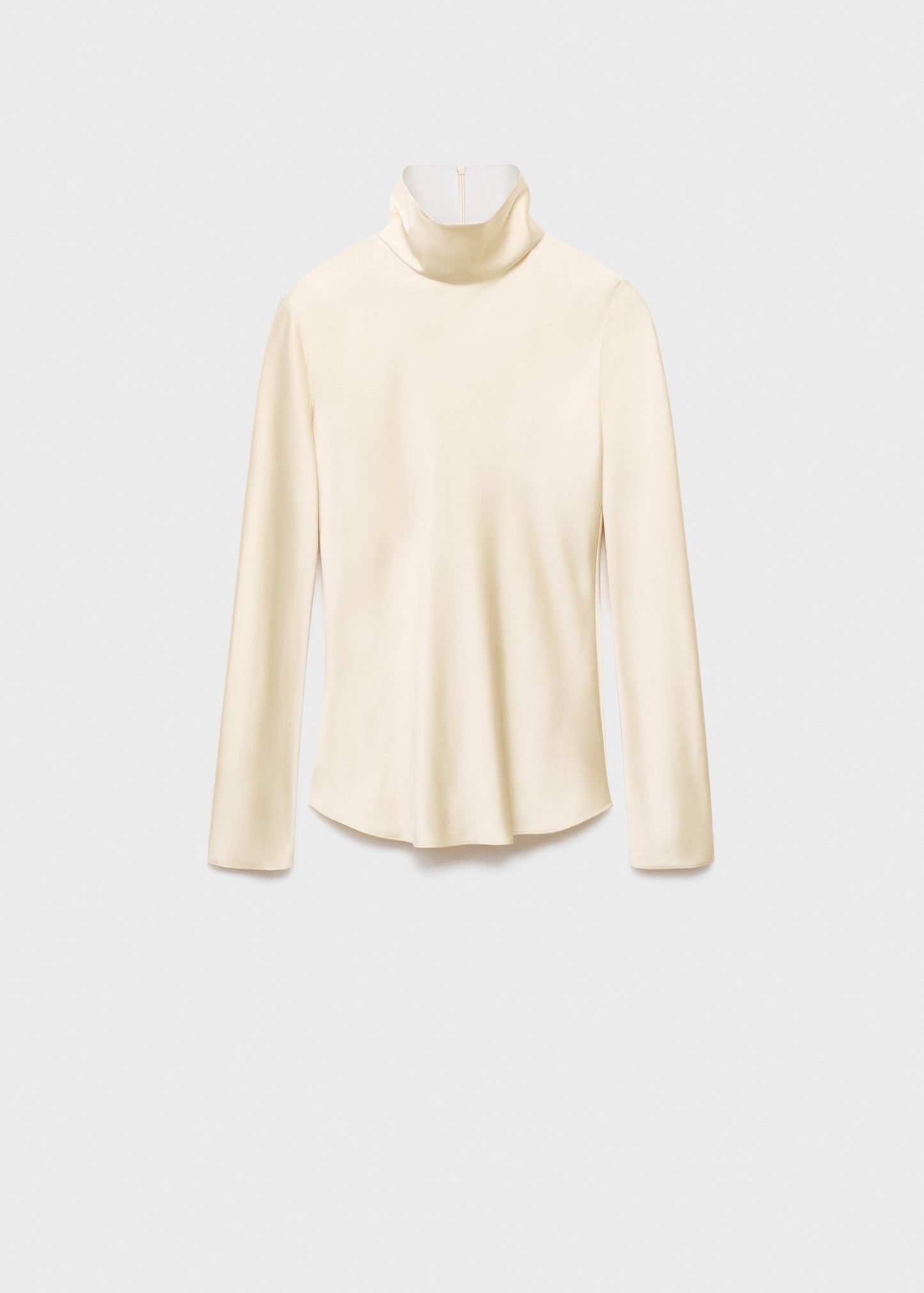 High-neck satin blouse