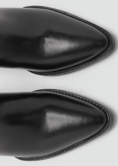 Heel leather boot