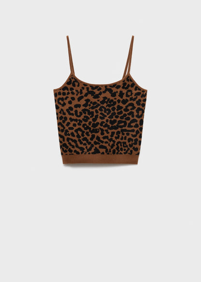 Leopard Stitch Top