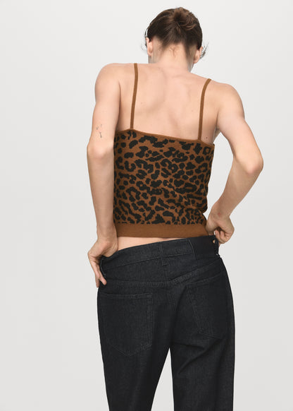 Leopard Stitch Top