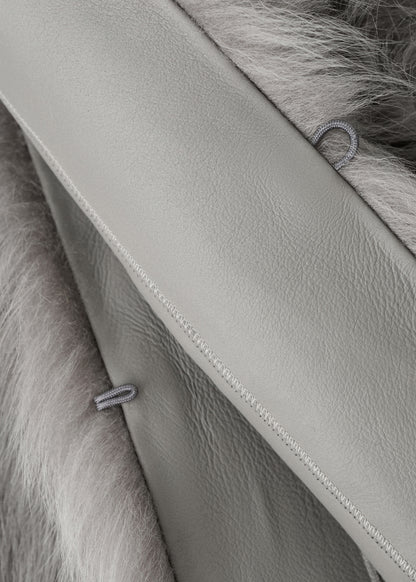 Reversible fur coat