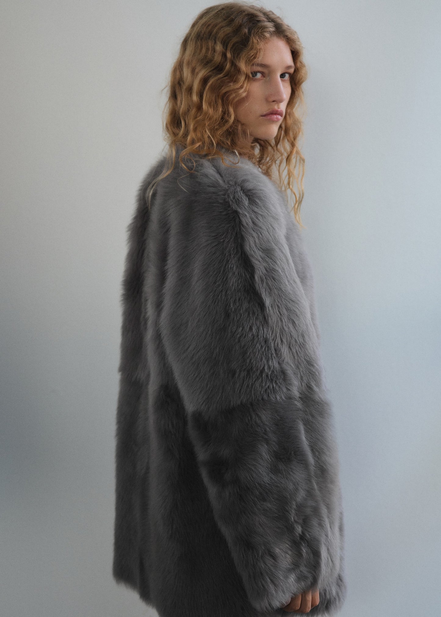 Reversible fur coat