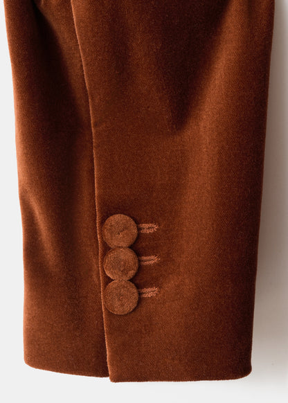Velvet suit blazer with pockets