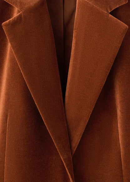 Velvet suit blazer with pockets