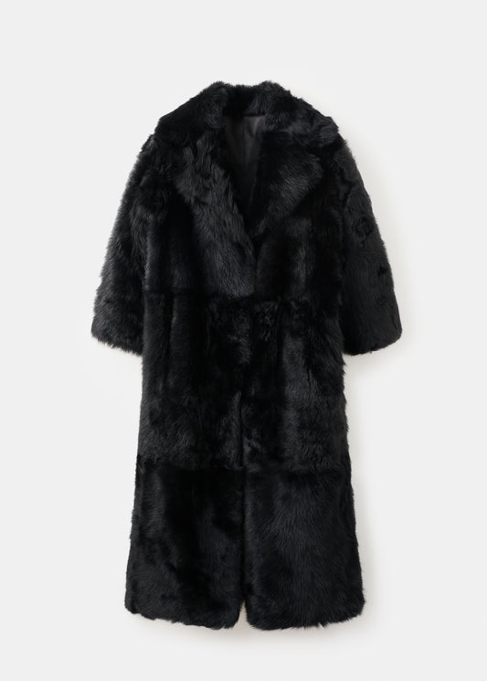 Reversible fur coat