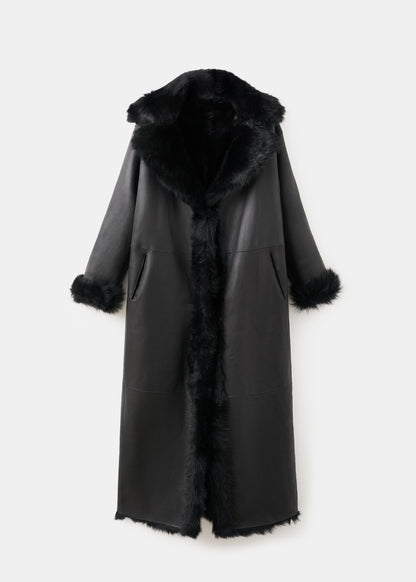 Reversible fur coat