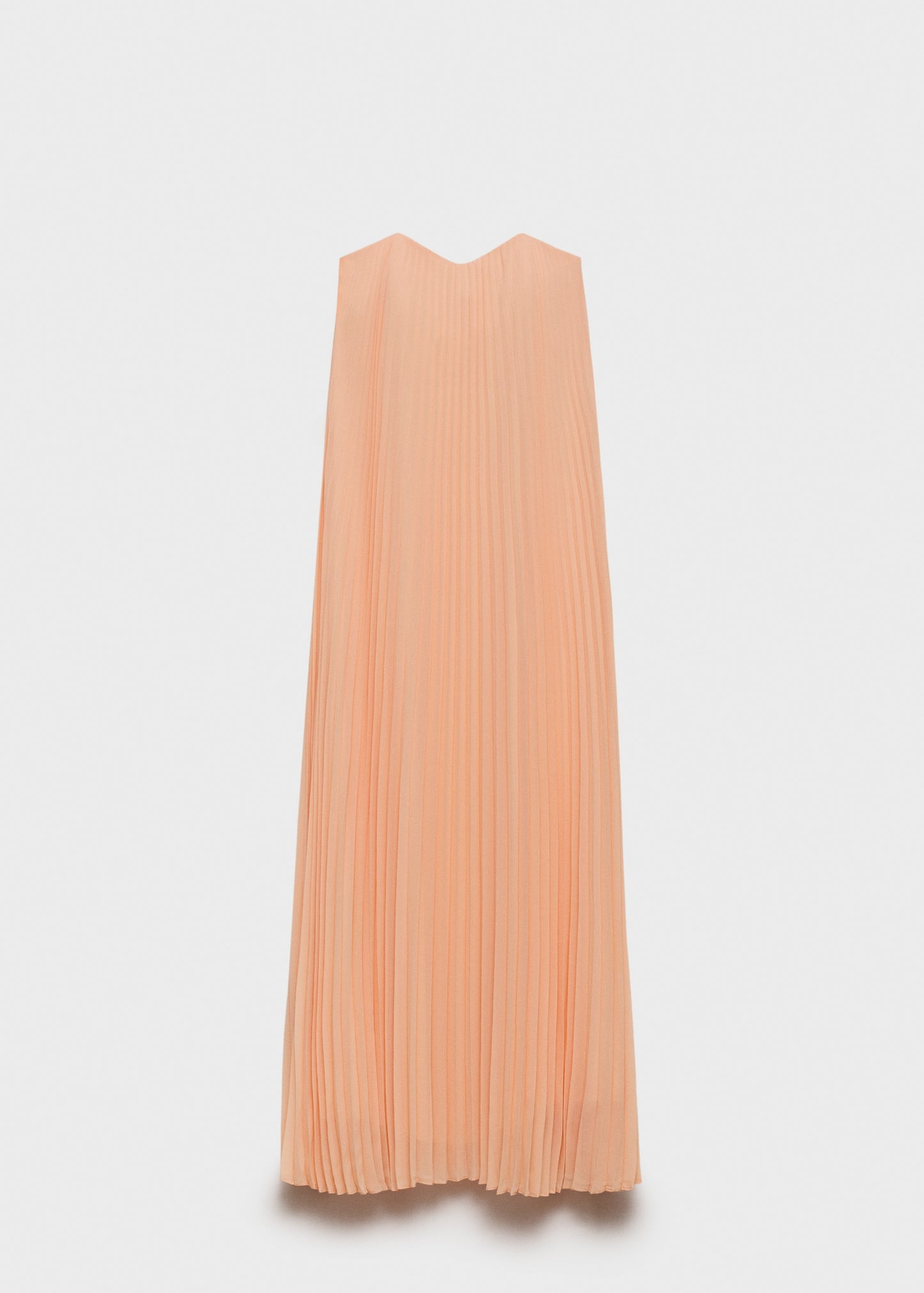Strapless pleated dress