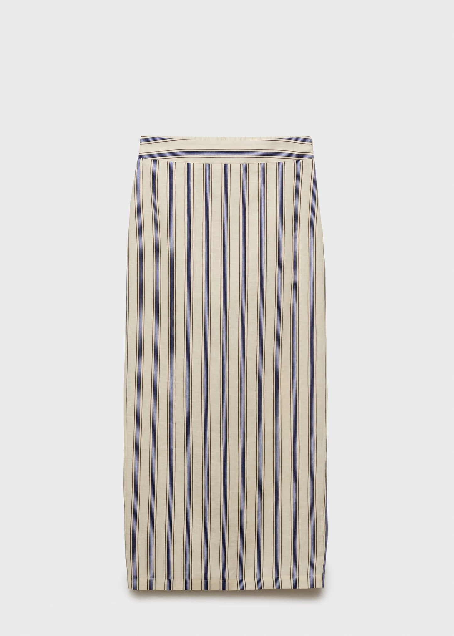 Striped linen skirt