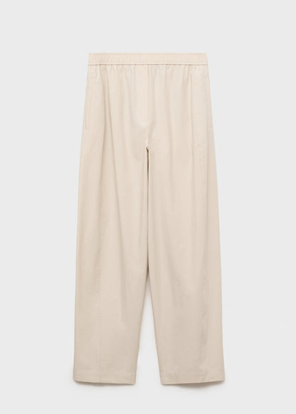 Paper bag cotton trousers