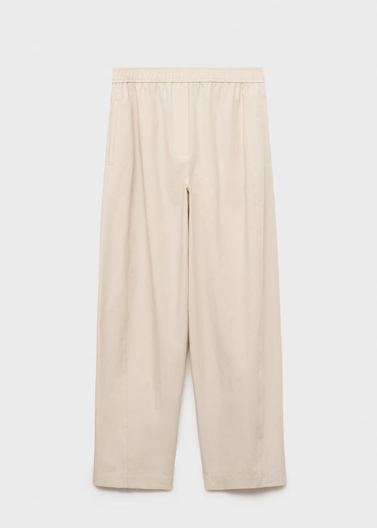 Paper bag cotton trousers