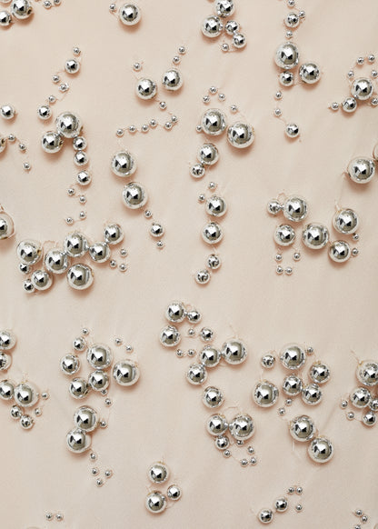 Long dress with embroidered spheres