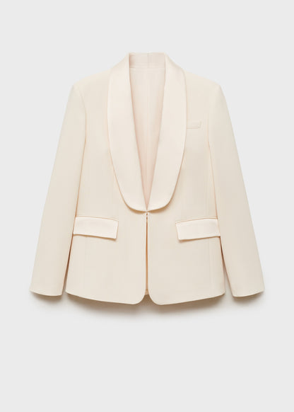 Suit jacket with satin lapels - Women | MANGO United KingdomMANGOAdd to your wishlistMango chatbot