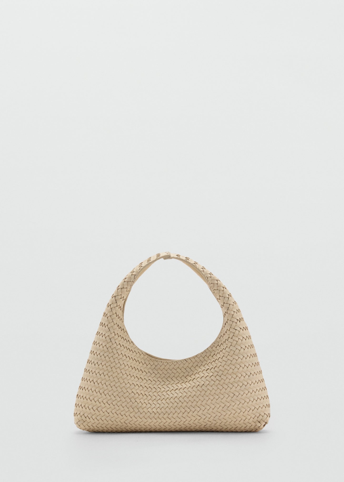 Braided leather handbag