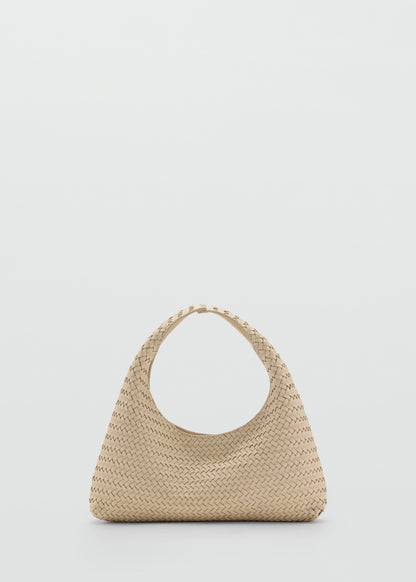 Braided leather handbag