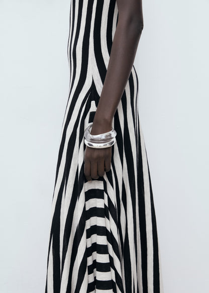 Asymmetrical low-knit dress