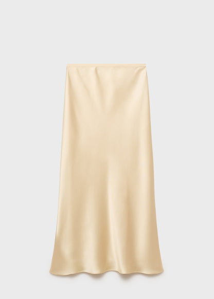 Midi satin skirt