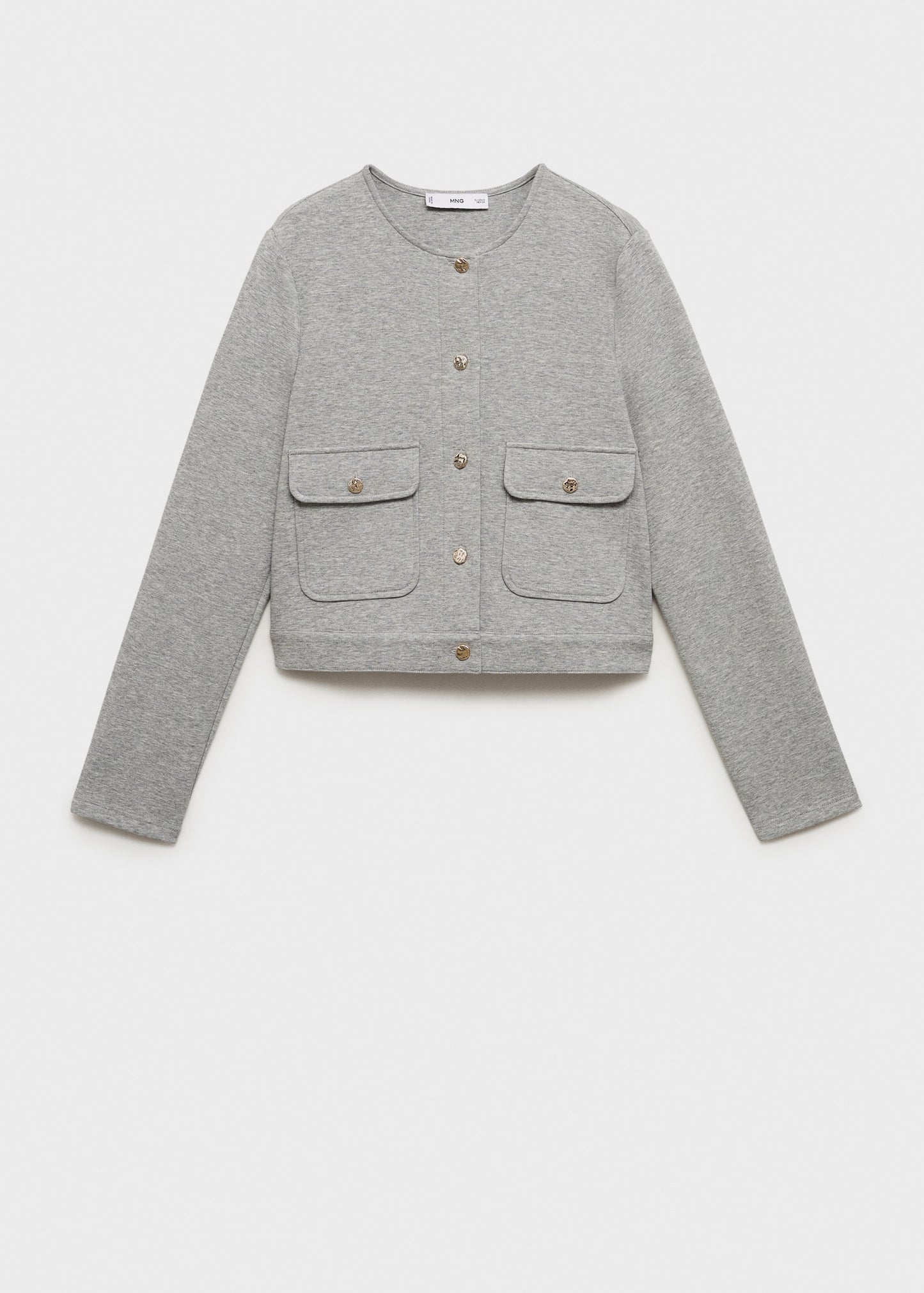 Cotton cropped jacket with pockets
