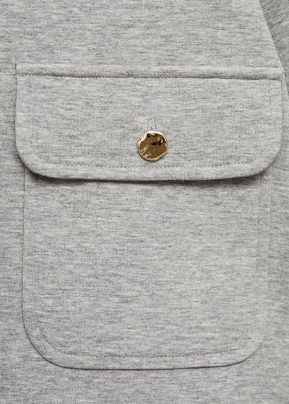 Cotton cropped jacket with pockets