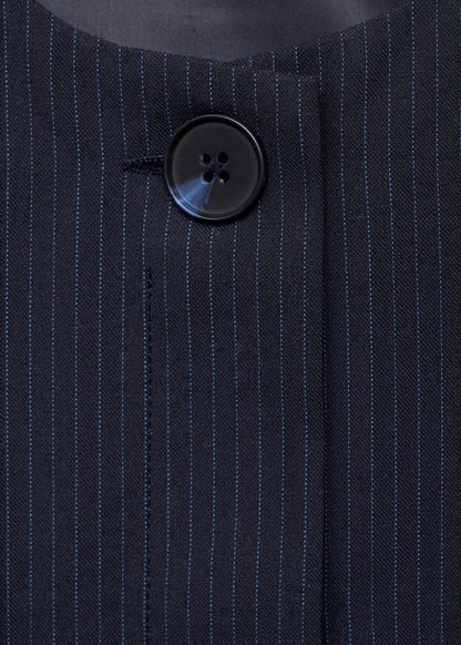 Pinstriped top with balloon effect