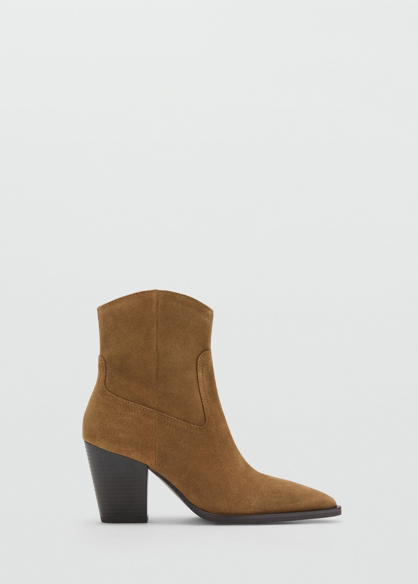 Suede block-heel boots