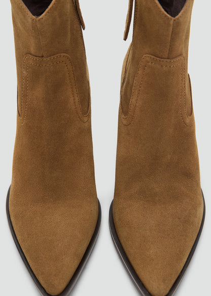 Suede block-heel boots