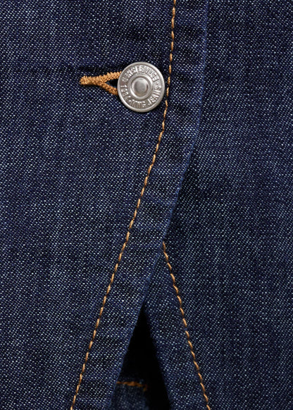 Buttoned denim top